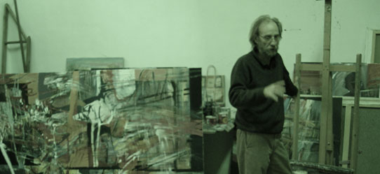 Juan Iturmendi cuadros en el estudio